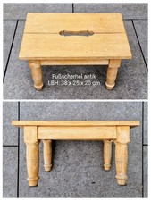 Antiker Fußschemel, massive