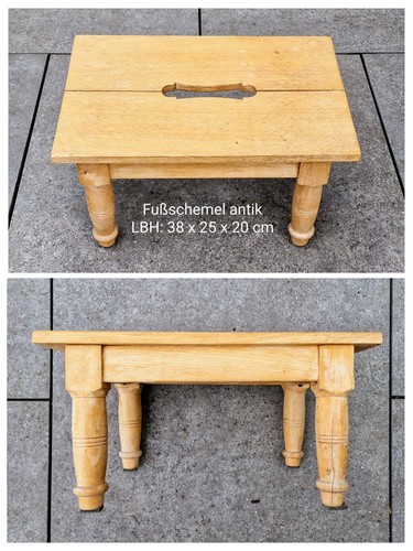 Antiker fußschemel massive - fußschemel,,
