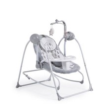 B-Ware Moni elektrische Babywippe Rhea 2 in 1 Musik Schaukel Fernbedienung grau