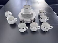 Sieger Fürstenberg Platinum Kaffee Service 6 tlg mit Zuckerdose & Milchkännchen 