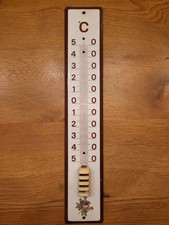 Thermometer Emaille/Email, Alt. 40cm Lang.