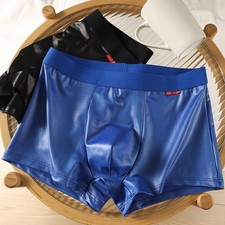Herren PU Leder Boxershorts