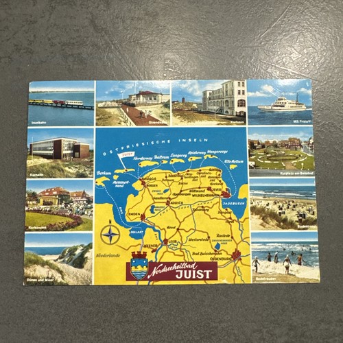 Postkarte nordseeheilbad juist - nordseeheilbad,