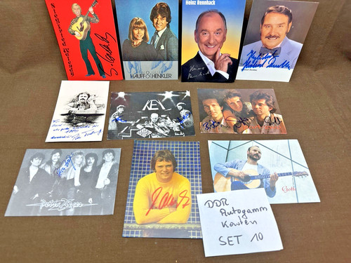 Ddr autogrammkarten konvolut - ddr,