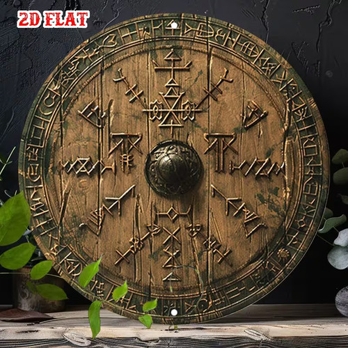 Wikinger schild vegvisir braun - wikinger,