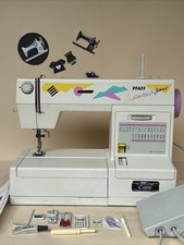 Nähmaschine Pfaff Stretch Jeans Näht Jeans Leder Seide Top ✅ Mit Koffer !