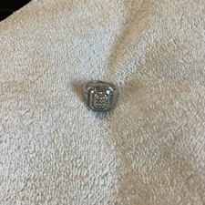 10K WEISSGOLD RING RUND &