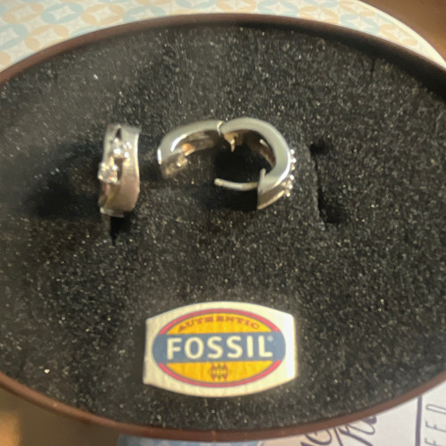 Fossil ohrringe creolen huggie - ohrringe,