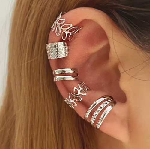 Ohrclips 5er pack hohle - ohrclips,