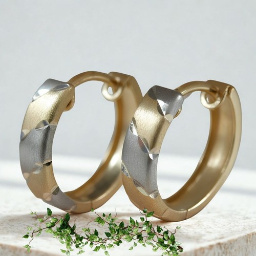 9kt gold creole ohrring - gold,
