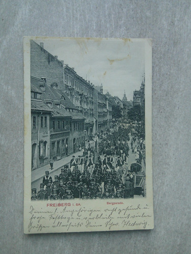 Freiberg haupt straße - ak,