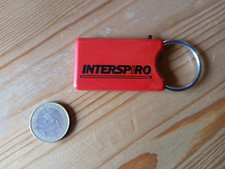 Feuerwehr Schlüsselanhänger in rot mit Aufdruck Interspiro