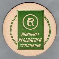 Alter Bierdeckel aus Straubing / Brauerei Redlbacher