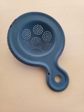 Teesieb Retro Blau Vintage Emaille Geschirr