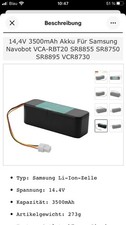 14,4V 3500mAh Akku Für