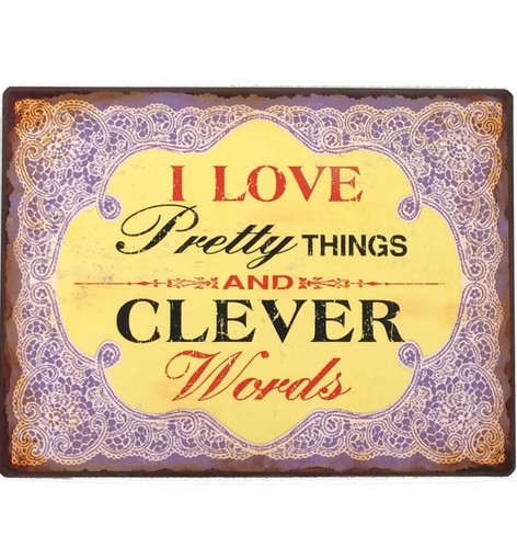 Blechschild love pretty - love,