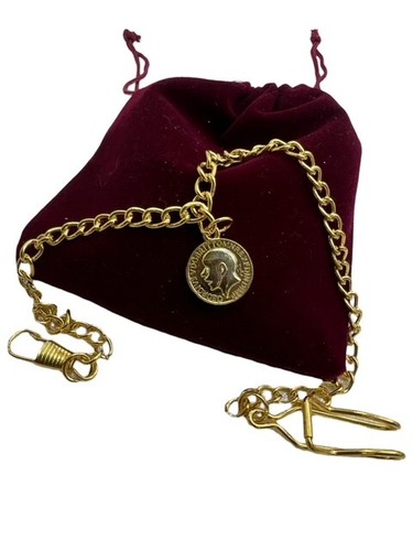 Taschenuhrkette münzanhänger - taschenuhrkette,