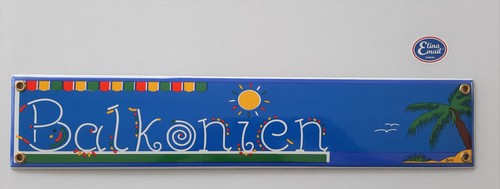 Balkonien emailleschild - "balkonien",