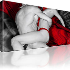 Wandbilder Erotik Akt Mann Frau Schwarz-Weiss Leinwandbild