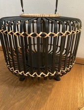 Holz Deko Laterne Schwarz Japandi Skandi Shabby Boho 