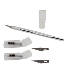 SBS® Bastelmesser mit 20 Ersatzklingen Skalpell Cutter Messer Hobbymesser