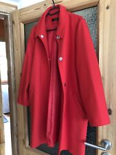 gerader Hallhuber Mantel Rot Übergangsmantel Rotkäppchen Gr. 42