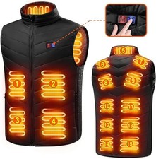 15-Zonen USB Beheizbare Weste Heizweste Beheizte Heizjacke Wärmeweste Vest Jack
