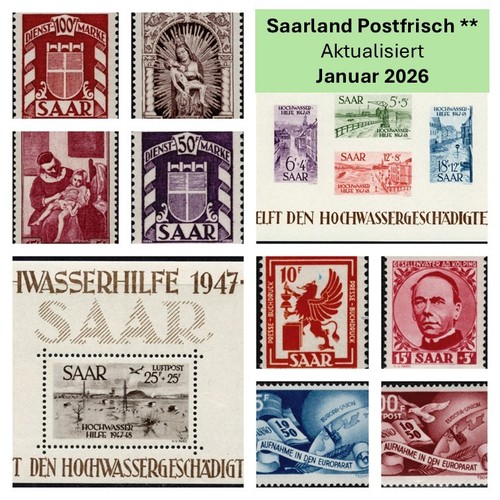 Saarland briefmarken - saarland,