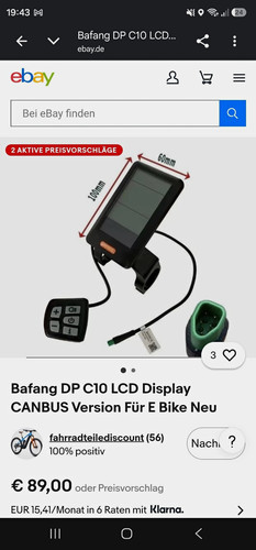 Bafang c10 lcd display - dp,