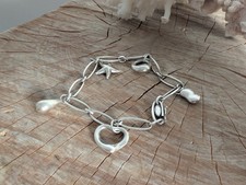 Vintage Tiffany&Co. Elsa Peretti Armband mit Charm Anhänger 925 Silber