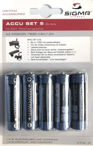 Akku sigma mignon - sigma, 1500mah