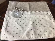 Kissenhülle gek.bei Heine neu Hirsch Christmas Weihnachten 40x40 cm Creme taupe