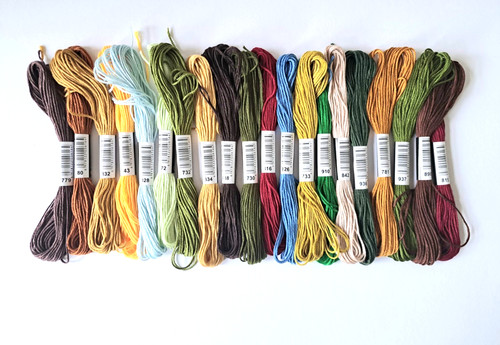 Stickgarn konvolut stk 8 - 20, stk-