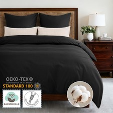 Renforcé Bettwäsche Set 100% Baumwolle 135x200 200x200 155x220 200x220 Oeko-TEX