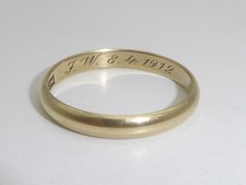 585 Gold Ring 14K Gelbgold 3,4 g Trauring Ehering Gravur RG 66 - 21 mm 9406