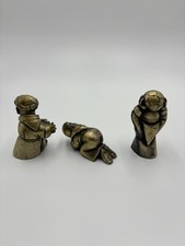 3 Figuren Peltro Argentato 999 – Made in Italy – Fußball-Motive – 8,5–9,5 cm – 