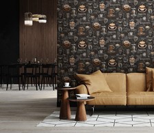 EUR 3,37/qm /Tapete Marburg Novamur 89045 Kaffee Cafe Cappuccino  Küche Schwarz