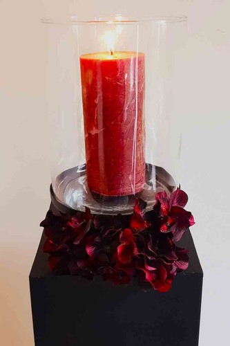 Schwarze windlichtsäule aus - schwarze,