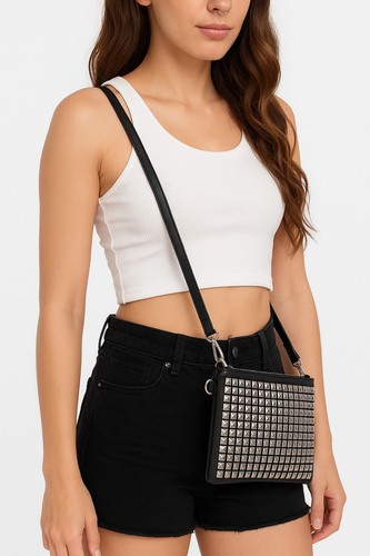 Handtasche clutch schwarz mit - clutch,