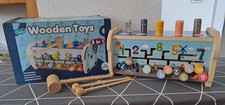 Fajiabao Motorikspielzeug ab 1 Jahr - Holz 3 in 1 - Xylophon Hammerspiel Zahlen