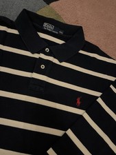 Polo Ralph Lauren Poloshirt, Langarm, Schwarz/Weiss, Gr. XXL - NEU