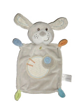 WIE NEU* 1 x Nicotoy HUND Hündchen in grau Schmusetuch Schnuffeltuch Kuscheltuch