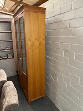 Vitrine Hainke, Kirschbaum / Tischlerplatte, feinste Qualität, satiniertes Glas