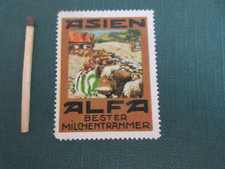 Reklamemarke :  ASIEN  ALFA  BESTER MILCHENTRAHMER