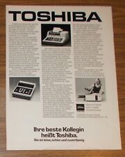 Seltene Werbung TOSHIBA BC-1217 BC-1218 P Tischrechner Toshibafax Kopierer 1973
