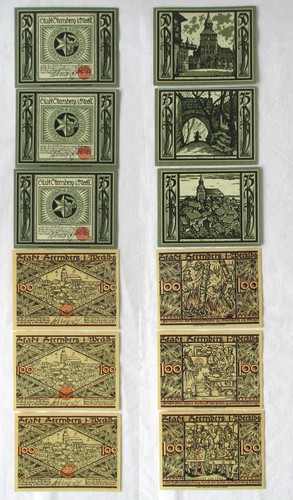 Banknoten notgeld stadt - 6,