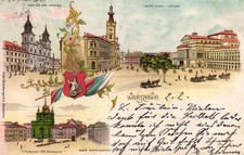 Polen, Warschau, Warszawa, Farb-Litho, 1900 nach Berlin versandt
