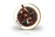 2 Euro mit Farbapplikation und