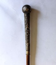 Antik Gehstock Spazierstock China Jugendstil Silber