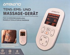 AMBIANO TENS-/EMS Massage Gerät Tensgerät Muskelstimulation 60 Programme Gürtelc